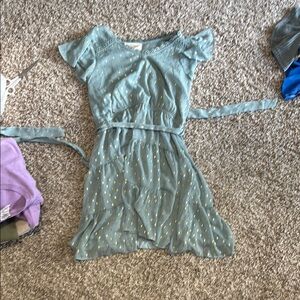 Sweet Wanderer Green Ruffled Smocked Sundress